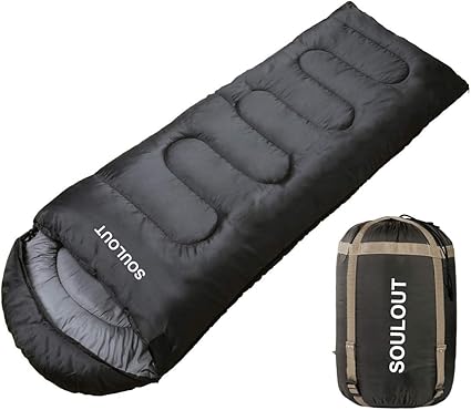 Bolsa de Dormir, 3-4 Estaciones, cálida y fría, Ligera, portátil, Resistente al Agua, Bolsa de compresión para Adultos y niños, Interior y Exterior: Camping, mochilero, Senderismo