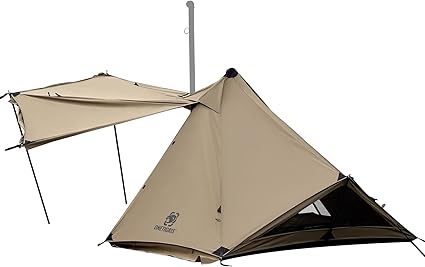 OneTigris Conifer Tipi - Tienda de campaña impermeable para 1 persona, para estufa de tienda de campaña de invierno (algodón Tetoron)