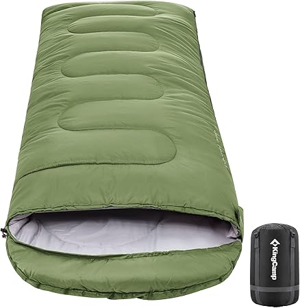 KingCamp Saco de Dormir de 1 kg, Ligero, cálido, para niños y Adultos, para 3 a 4 Estaciones del año, para Camping, Senderismo, con Bolsa de Transporte
