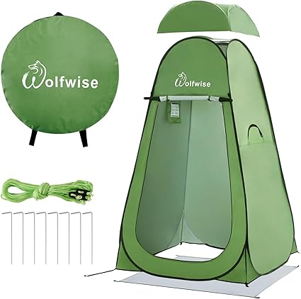WolfWise Tienda de Campaña Tent Abrir Cerrar Automáticamente Pop Up Portable Sirve para Camping Playa Bosques Zonas de Aseo Carpas