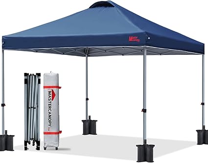 MASTERCANOPY Durable Ez - Tienda de campaña con bolsa enrollable (8 x 8, azul marino)