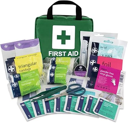 LEWIS-PLAST Kit completo de primeros auxilios 90 Piezas de primeros auxilios al aire libre - kit que cumple con las normas europeas