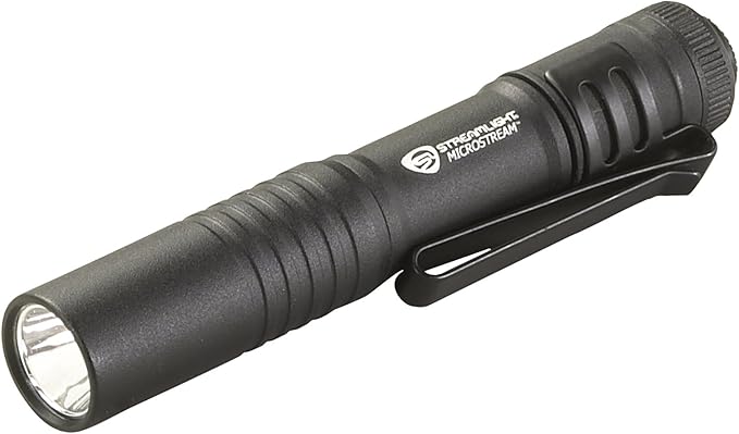 Streamlight 66318 MicroStream 45-Lúmenes Linterna de Bolsillo, para Llevar Todos los días, con Pilas alcalinas AAA, Negra