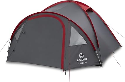 Justcamp Scott Tienda de Campana 4 Personas con habitáculo, Cabina de Descanso