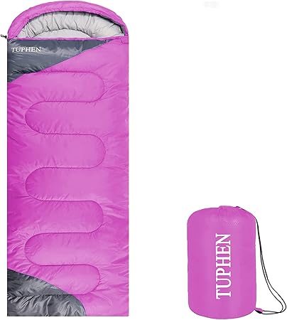 Saco de Dormir - 3-4 Estaciones Camping Sacos de Dormir para Adultos niños Niñas Niños - Saco de Dormir Compacto para Senderismo, Mochilero - Ligero Impermeable Packable Viaje Gear