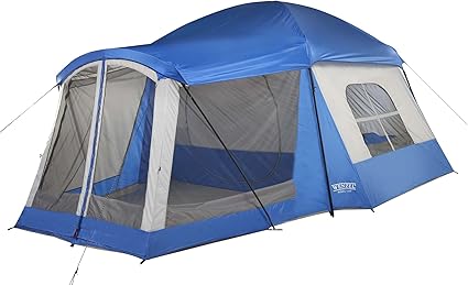 Wenzel Klondike - Tienda de campaña Resistente al Agua para 8 Personas con Pantalla Convertible para Acampar Familiar