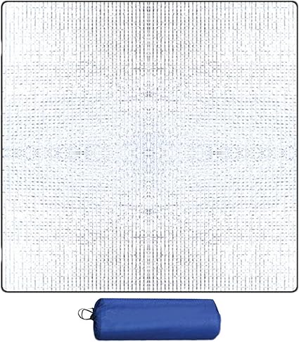 Furtryvl Estera de Camping de Aluminio, Estera de Suelo Estera de Espuma para Dormir de Aluminio para Acampar, Estera de Camping térmica Aislante, Almohadilla de Tienda de campaña Plegable de Doble