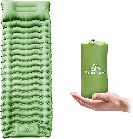 The One Camper IColchoneta Camping Autoinflable, Esterilla Camping Ultraligera Nylon 70D TPU, Colchoneta Hinchable Duradera, Colchonetas para Dormir, Colchoneta Compacta Autohinchable