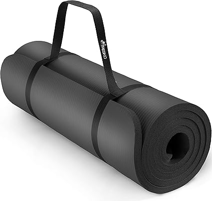 TRESKO® Esterilla de fitness 185 x 60 cm y 190 x 100 cm para gimnasia, yoga, pilates y cualquier tipo de entrenamiento | Suave y cómoda | Espuma NBR
