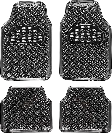 BC Corona ALF10131 Alfombra de Goma y Aluminio, Negro
