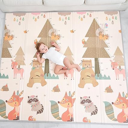 SUPERBE BEBE Alfombra Gateo Infantil Impermeable, Reversible y Plegable 180x200x1,5cm. Certificado CE. Esterilla Bebe Ideal para la habitación del niño o la niña. Gran Formato Regalo Bebe (PEZ)